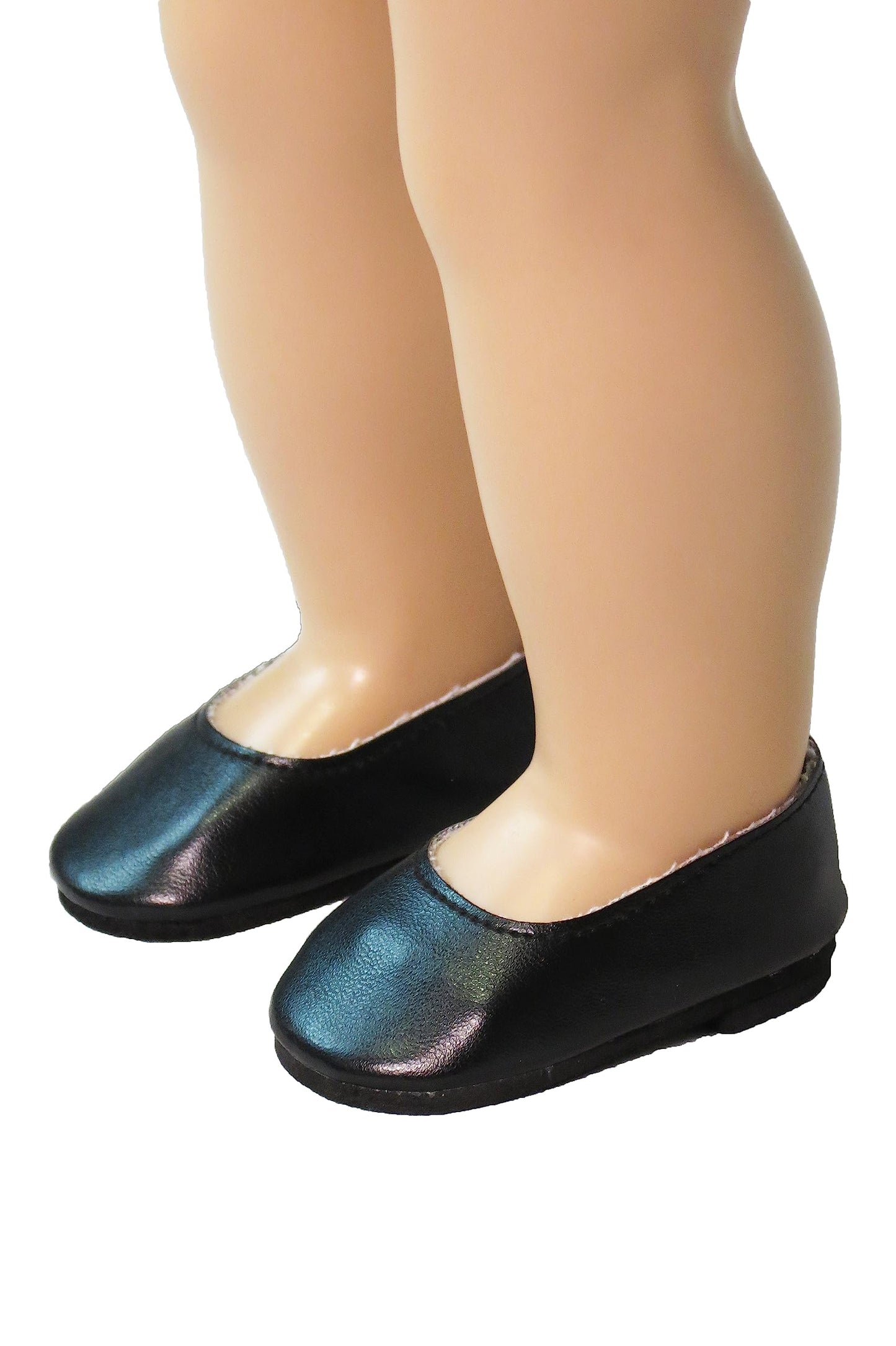 American Fashion World Red  White  and Black Flats for 18-Inch Dolls | 3 Pack | enhanced Quality & Trendy Design | Dolls Shoes | Shoe Fashion for Dolls for Popular Brands