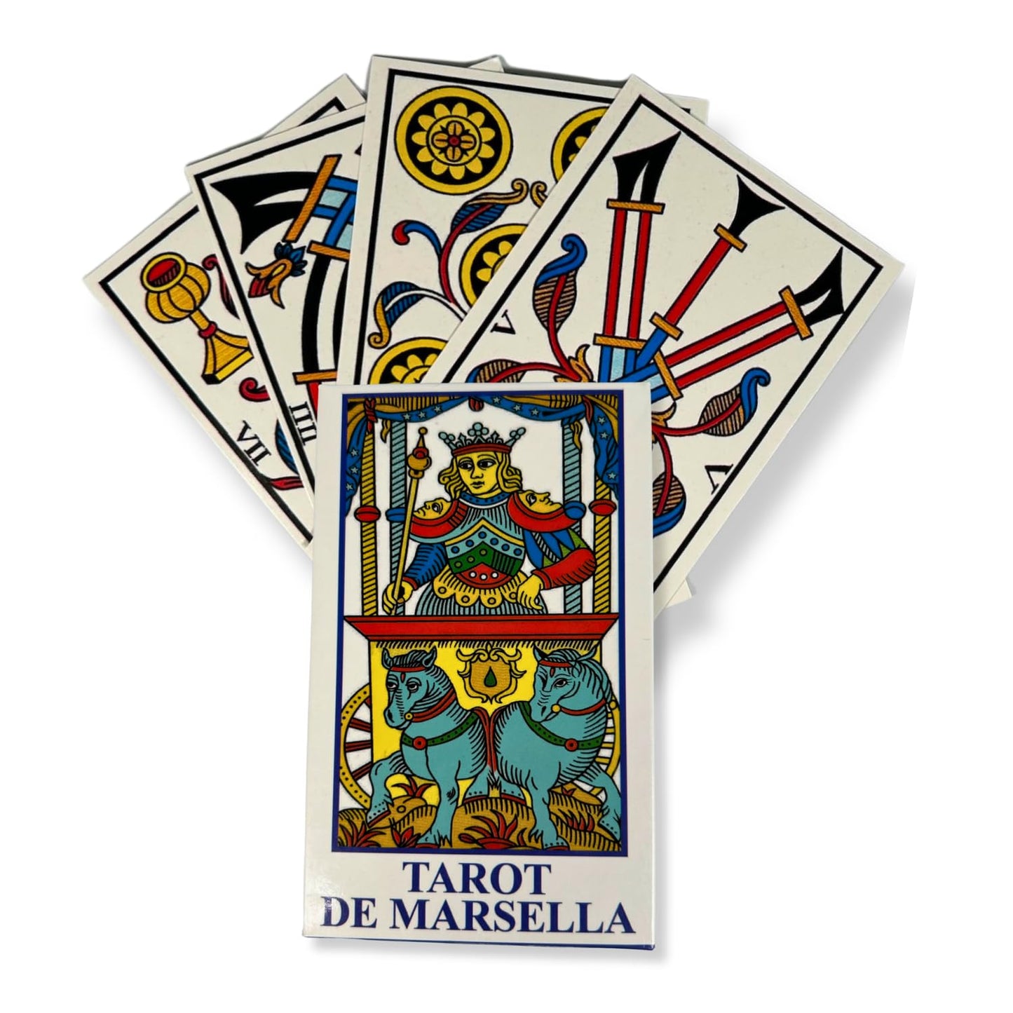 Tarot De Marsella En Espaol - Baraja De Cartas Del Tarot Para Principiantes - Marseille Tarot - Deck De Adivinaci  N