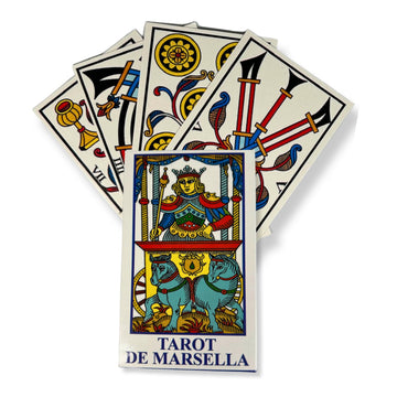 Zoeartcrafts Marseille Tarot Deck - Multicolored Tarot Cards for Beginners - 5"x3"x2"
