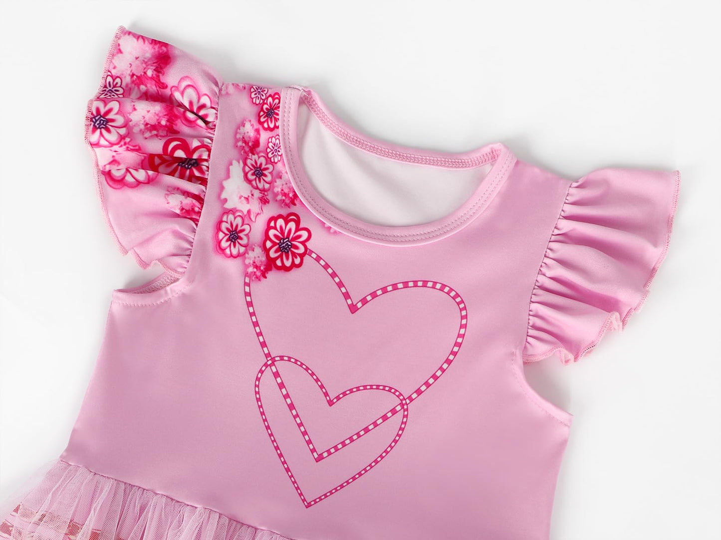 Wonderbabe Descendants Bridget Costume For Girls Kids Princess Rise Red Pink Heart Dress Halloween Dress Up Outfits Size 2-3T