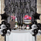 Joymemo 30Th Birthday Decorations Black - Dirty Thirty Foil Balloon & Cake Toppers, Happy Birthday Banner, Black Star Confetti Balloons, Foil Fringe Curtain For Men Women Thirty Bday Party Supplies