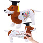 ZJoey Blank Dachshund with Graduation Cap Toys Class of 2026 Plush Stuffed Teddy Bear Animal Dog Graduation Cap and Gown with Gr