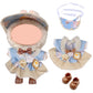 Doll Clothes Set and Accessories   2025 Stylish Exquisite Adorable Clothes Outfit for 15cm/17cm Doll with Princess Dress& Girl's Hat & Brown Shoes