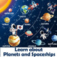 Iplay, Ilearn Floor Puzzles For Kids Ages 3-6, Jigsaw Puzzle For Kids Ages 4-8, Toddler Large Wooden Learning Toy, Educational Round Planets, Solar System Birthday Gift For 5-7 Year Old Boy Girl Child