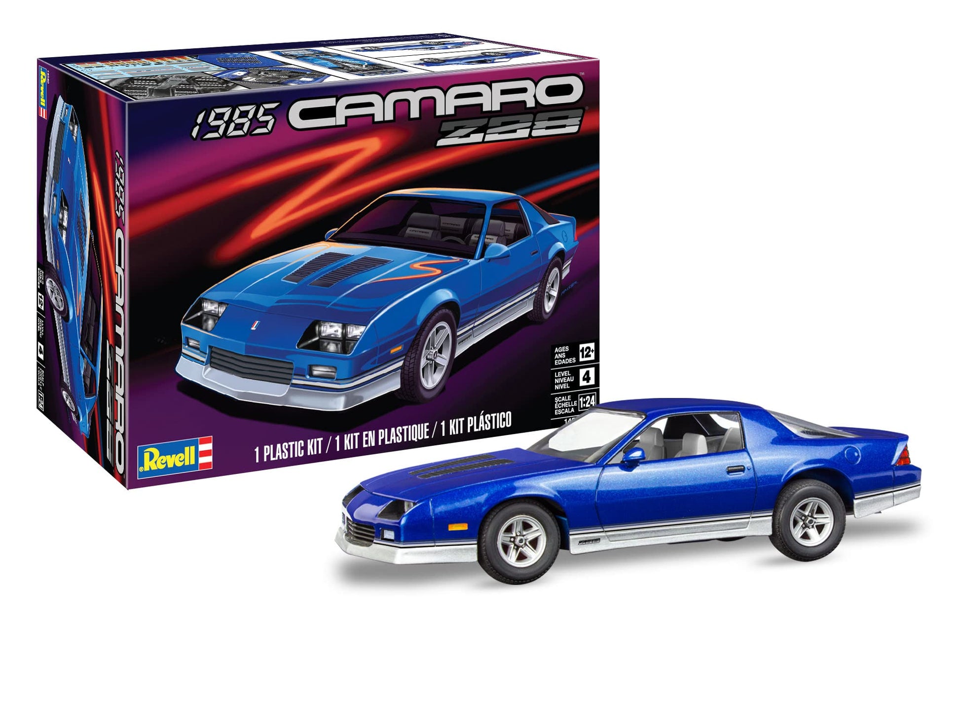 Revell 14540 1985 Chevy Camaro Z28 1:24 Scale 48-Piece Skill Level 4 Model Car Building Kit