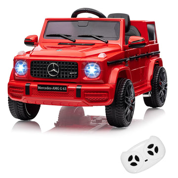 12V Kids Ride on Car, Licensed Mercedes Benz G63 Car for Kids w/Remote Control, Safety Lock, Soft Start, Wheels Suspension, LED 