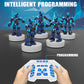 STEMTRON Robot Toys for Kids, Programmable Remote Control Robot with Gesture Sensing, Voice Control & LED Face, 15 3/4'' (Blue)