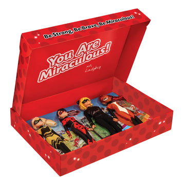 Miraculous Ladybug Heroez 4-Pack Dolls with Exclusive Doll by Playmates Toys - Multi Color, 4 Piece Assortment