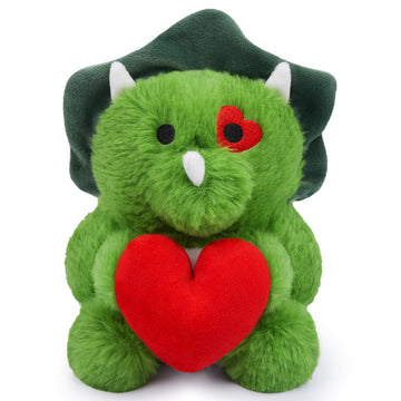Jizwpoom Valentines Day Plushies - Valentines Dinosaur Plush, Valentines Stuffed Anima Dinosaur Toy, Cute Heart Dinosaur Valenti