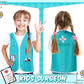 Panitay 12 Pcs Kids Community Helper Dress Up Vest Career Cosplay Cloth Toddlers Occupation Role Play Costume Supplies (Surgeon)