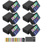 HIMOMO 6 Pack Trading Card Storage Box, 1600 Count Cardboard Storage Box with 48 Cards Dividers, Bulk Card Storage Boxes Sports