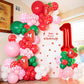 Strawberry Party Decoration Balloon Garland Arch Kit, 143Pcs Red Pink Balloons Strawberry Foil Balloons For Sweet One Boy Girl B