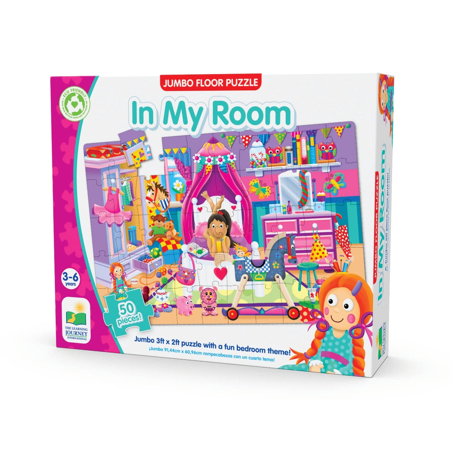 The Learning Journey: Jumbo Floor Puzzles - In My Room - Extra Large Puzzle Measures 3 Ft By 2 Ft - Preschool Toys & Gifts For Boys & Girls Ages 3 And Up