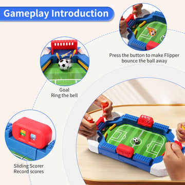 Foosball Table Soccer Board Game for Kids  Mini Football Games Set Gifts Toys for Indoor Sports Family Playroom Party Game Interactive Birthday Sports Gift for Boys Girls 3 4 5 6 7 8-12