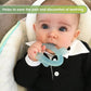 Haakaa Silicone Baby Teether - Rabbit Ear Frozen Teething Toy For Babies 3-6 Months- Cold Teething Relief - Bpa Free Silicone-Pi