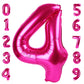 Number Balloon 40 Inch Hot Pink 4 Balloon, New Years 2024 Graduation Decorations, Number 4 14 24 40 44 45 Large Balloon Birthday