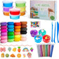 Firstly Traders 12 Clay And 12 Slime New Combo For Creative Play With Glitter, Charms, Pom Pom & Tools | Craft Materials For 58