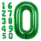 40 Inch Giant Green Number 0 Balloon, Helium Mylar Foil Number Balloons For Birthday Party, Birthday Decorations For Kids, Anniv