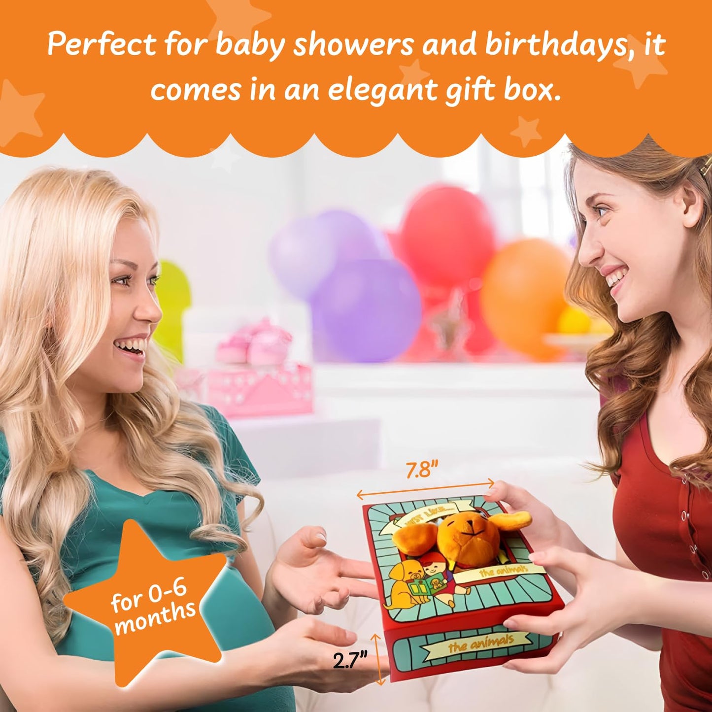 Tobe Readyforlife Stimulating Baby Crinkle Books For 0-6 Months And 6-12 Months Infants - Toys Gift For 1 Year Old - Soft Cloth Animals Baby Books For Gifting