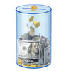 Clear Acrylic Piggy Bank For Adults Kids, Clear Money Saving Jar Must Break To Open, Unopenable Piggy Bank For Cash Coins (Blue,