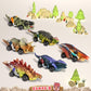MAGICDINOSAUR 6 Pack Dinosaur Pull Back Car and Play Mat, Car Toys for Kids and Toddlers, Dinosaur Monster Trucks, Dinosaurio To
