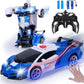 Wrystte Remote Control Police Car,Gesture Sensing Transform Robot 2.4G RC Cars Toys for Ages 4-12,Boy Toys with Light Music,One