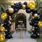 TONIFUL 16Pcs Large Gold 4D Giant Round Foil Balloon 4D Mirror Metallic Mylar Sephere Balloons for Christmas New Year Birthday P