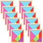Meooeck 12 Pack Tangrams Wooden Puzzles Tangrams Classroom Set For Kids Shape Puzzles Brain Logic Blocks For Games Educational G
