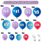 Blue And Purple Balloon Garland Kit, 103 Pcs Blue Purple And Red Balloon Arch Kit With Dark Light Blue Light Purple Balloons, Li