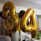 Paticool Gold Number 3 Balloon, 40 Inch Large Number Foil Mylar Balloons For 3Rd Girl Boy Birthday Party Celebration Decorations
