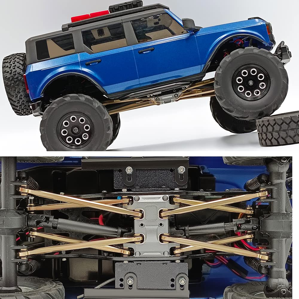Rclions Higher Extra Clearance Rc Links Linkage Set For 1/24Th Axial Scx24 Bronco C10 Jlu Crc Rc Crawler Car Upgrades Parts (Gol