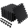 Shihanee Foam Floor Baby Tiles Foam Floor Mats Play Mats Bulk With Borders Interlocking For Kids Baby Playroom Nursery Gym (Blac