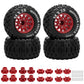 2.8'' Rc Tires With 12Mm/14Mm Hex Adapter 1/10 Scale Rc Truck Tires Rc Wheels And Tires Set For Traxxas Arrma Rustler Stampede 4