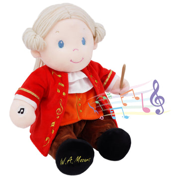 June Garden Soothing Music Sweet Dolly Amadeus Mozart - Master Of Classical Music - Interactive Music Playing Stuffed Ultra Soft