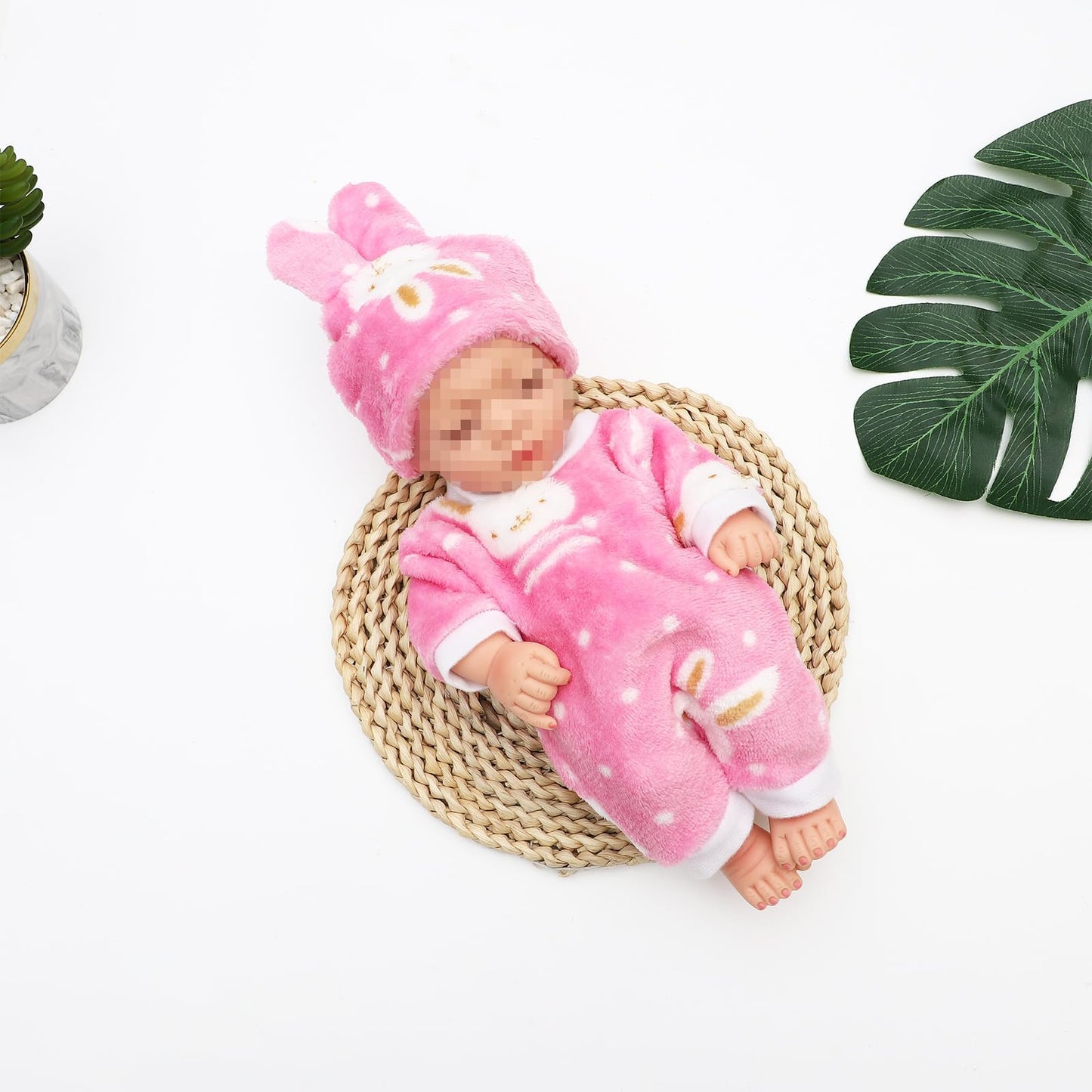 Sotogo 4 Sets Baby Doll Clothes Outfits Jumpsuits With 4 Hats Girl Dolls Clothes And Accessories For 10 11 Inch Baby Doll