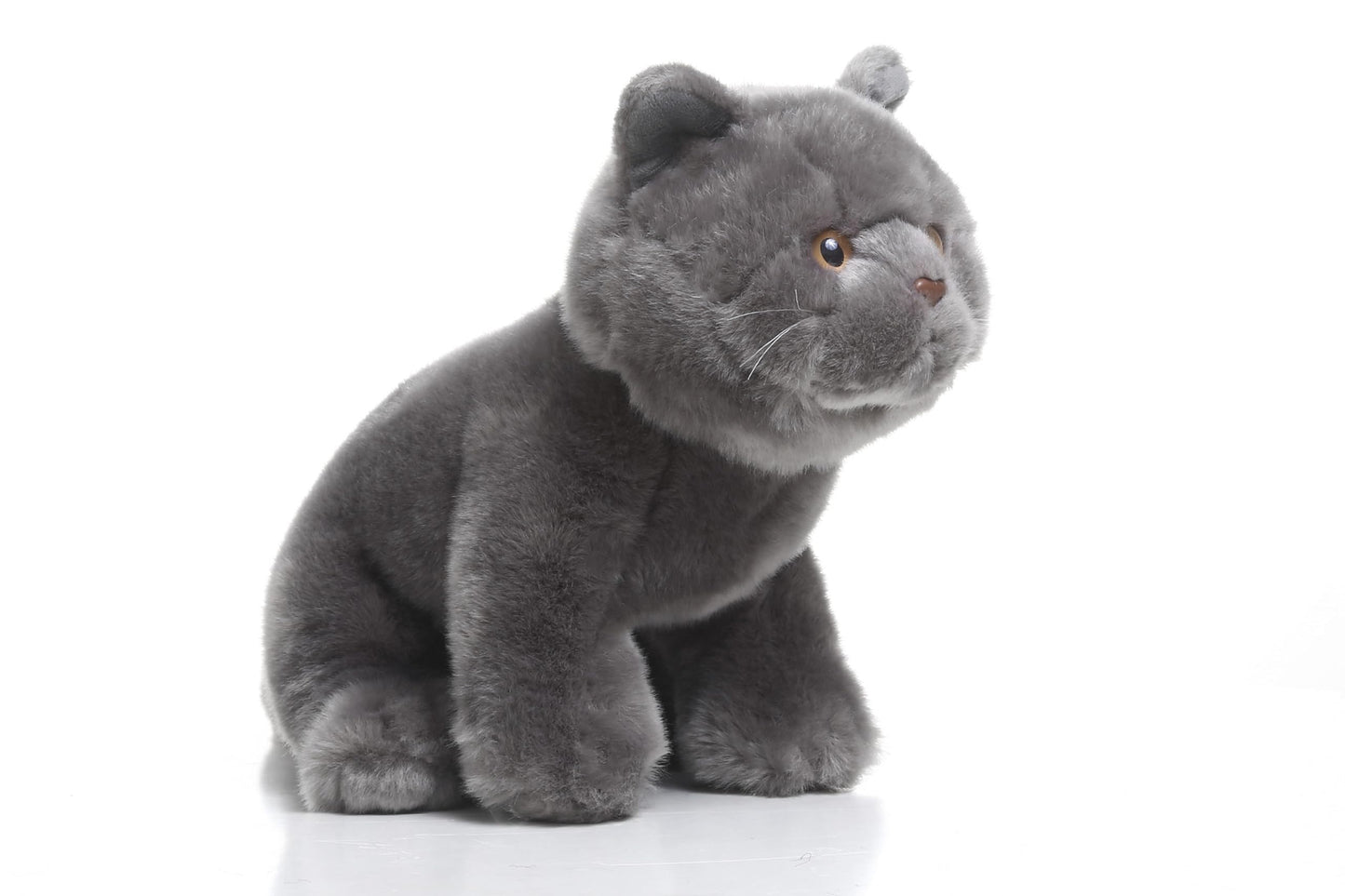 TAMMYFLYFLY Lifelike British Shorthair Cat Plush Stuffed Animal Toy British Shorthair Cat Animal Model 32cm