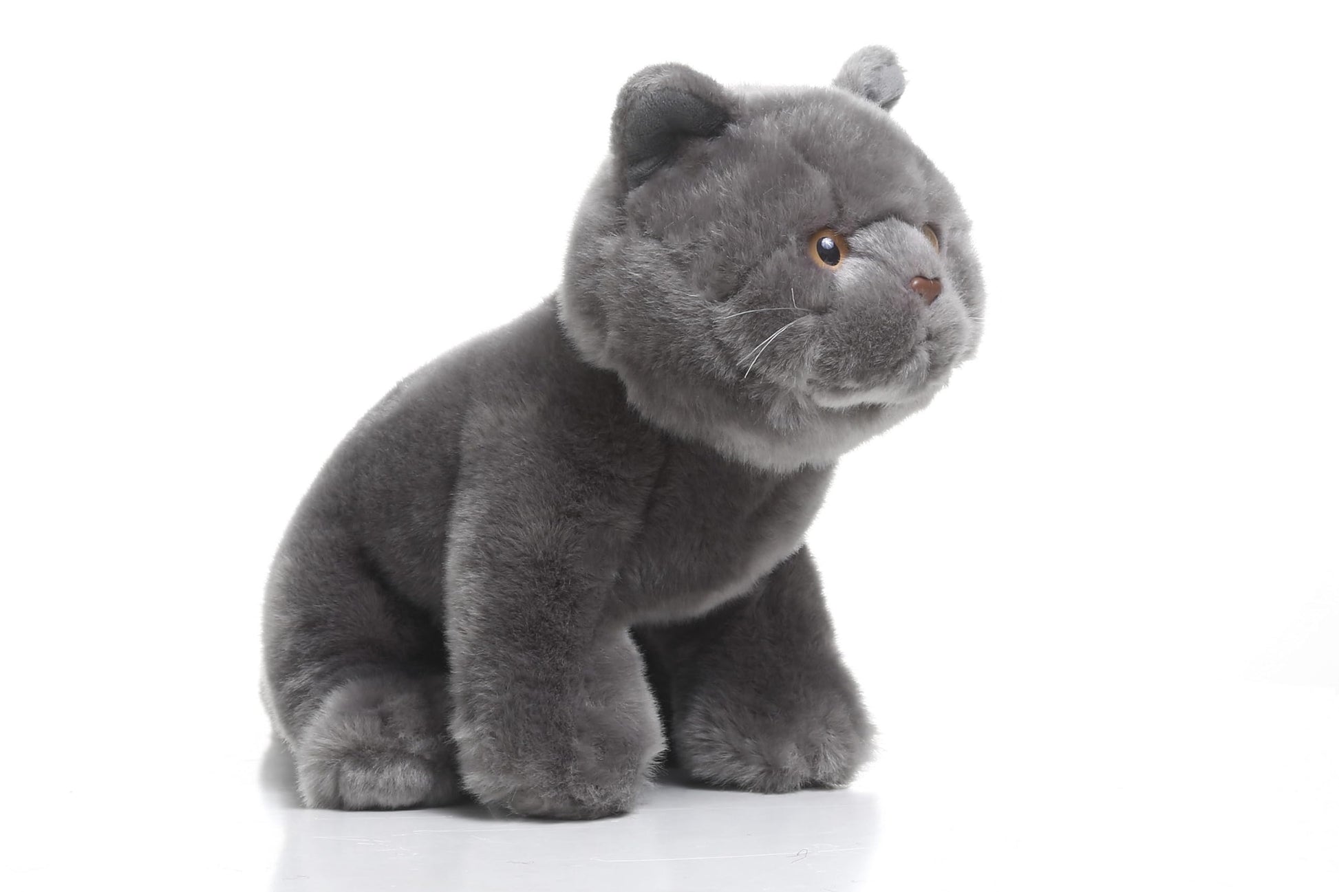 TAMMYFLYFLY Lifelike British Shorthair Cat Plush Stuffed Animal Toy British Shorthair Cat Animal Model 32cm
