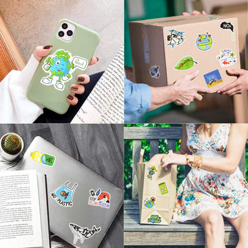 Earth Stickers Environmental Stickers Pack Waterproof Laptop Stickers For Kids Environmentalist(50 Pcs)