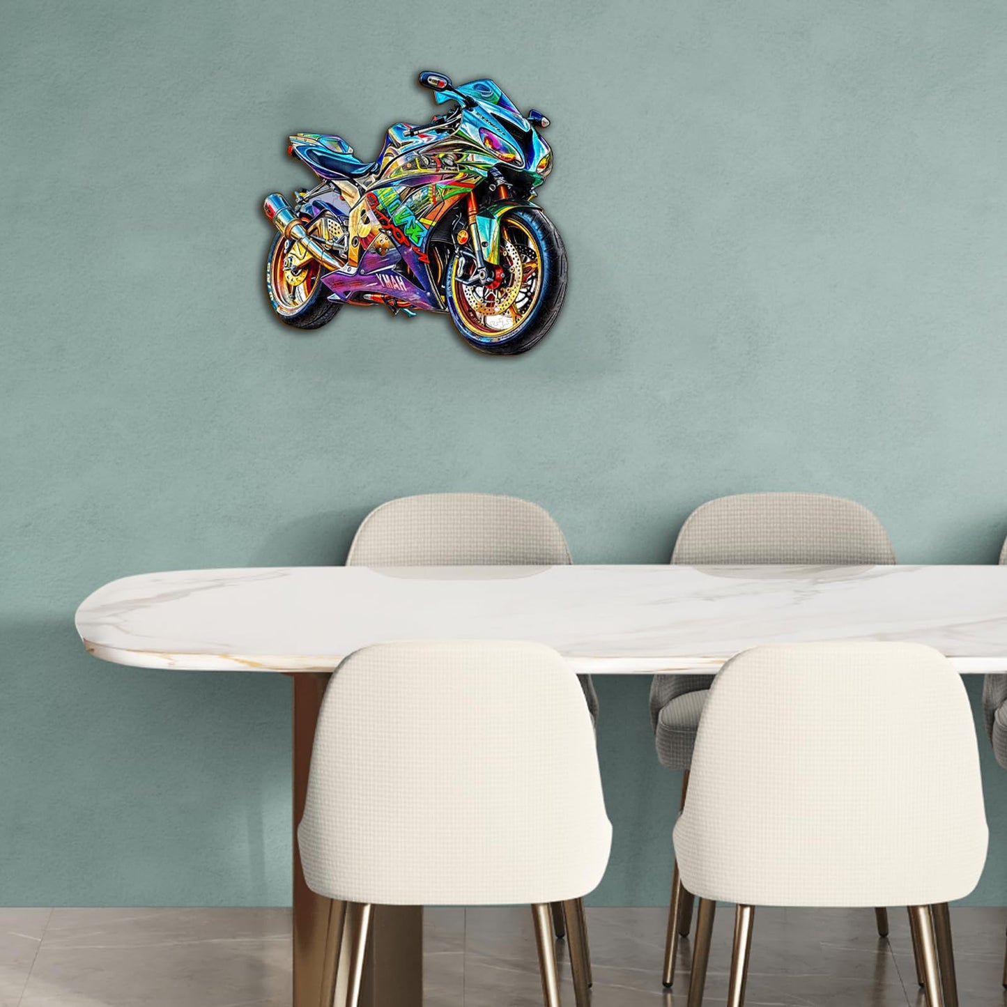 Wooden Puzzles for mature-themeds  Wooden Jigsaw Puzzles for mature-themeds Kids  Motorcycle Wooden Puzzle Unique Shaped Wood Puzzles mature-themed  Creative Birthday Gifts for Friends Family Game (11.4 * 10.7in 200pcs)