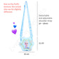 Frozen Elsa Plush Crossbody Shoulder Handbag in Snowflake Shape for Girls Kids Children - Blue