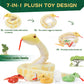 Tezituor Giant Stuffed Snake Plush, Yellow Snake Stuffed Animal With 3 Snake Babies & 2 Eggs,80' Long Boa Constrictor Snake Toys For Boys Girls Birthday Gifts