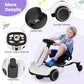 Costzon 6V Electric Ride-On Drift Car, White, 360° Spin, Adjustable Seat, 2.6-3 MPH, Go Kart for Kids 3+