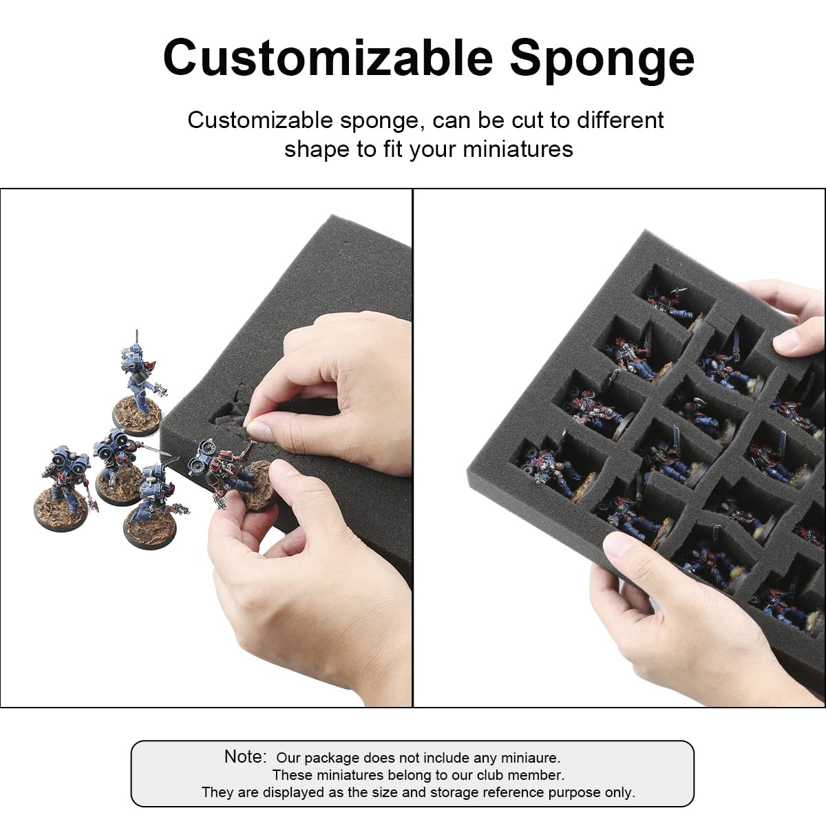 Jucoci Miniatures Storage Case for Wargame (Miniature Not Included)