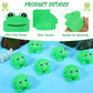 Libfrnt 50 Pcs Rubber Frogs Squeak And Floating Green Frog Bath Toys Swimming Bathtub Shower Frog Toys Miniature Frogs For Boys