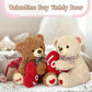 Morismos Valentine'S Day Teddy Bear, 17' Valentine Gift Teddy Bear With Big Red Heart Love Plush For Girlfriend, Wife, Her, Him