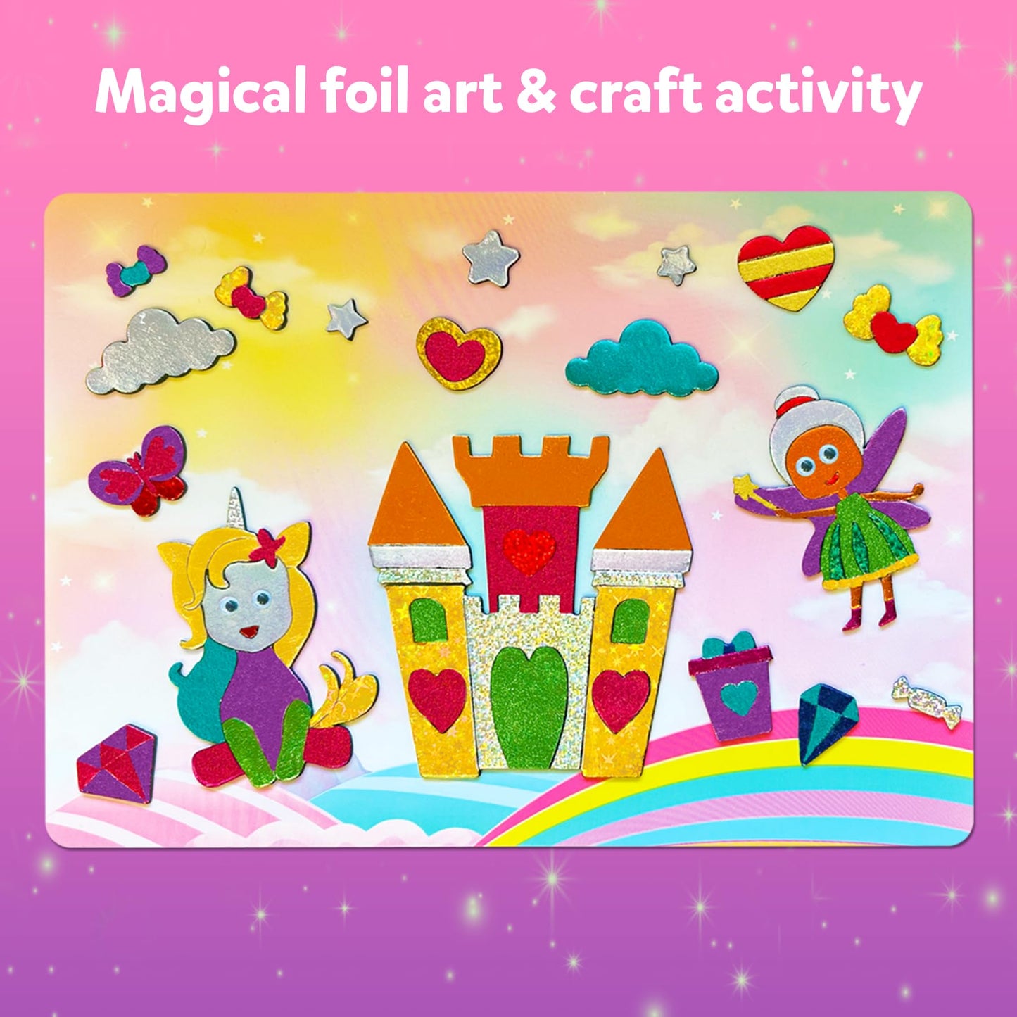 Skillmatics Foil Fun Craft Kit - No Mess Art for Kids, Ages 4-9, Multicolor, Model SKILL393FFUP