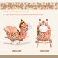 Qaba Kids Plush Ride-On Rocking Horse Toy Giraffe Style With Song For 18-36 Months, Brown