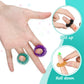 Nuogo 200 Pcs Acupressure Rings Spiky Sensory Finger Rings Stress Relief Fidget Sensory Toys Fidget Ring Anxiety Relief Toys Fin