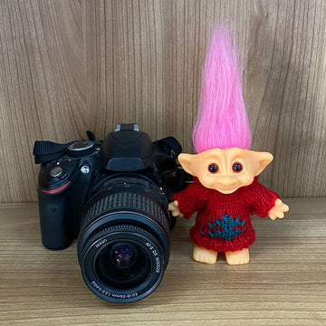 Lucky Troll Dolls,Cute Vintage Troll Dolls Chromatic Adorable For Collections, School Project, Arts And Crafts, Party Favors With Wool Clothes. (Deep Red)