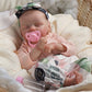 Dayoff Kids Reborn Baby Dolls,18 Inch Lifelike Realistic Newborn Doll With Soft Vinyl Body That Look Real,Christmas/Birthday Baby Doll Gift For Kids Age 3 + (Vinyl Body)